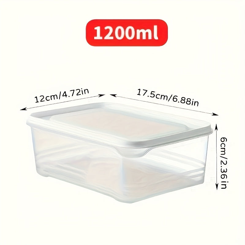 10-Pack 1200ml Stackable Fridge Organizer Containers, Plastic Freezer Safe Food Storage Boxes with Flip Top Lids, Reusable Multipurpose Sealable Bento Lunch Boxes for Meat, Fruits, Vegetables, Microwaveable - Ideal for Christ