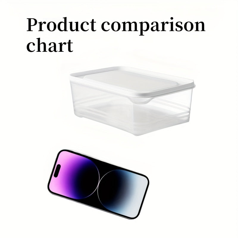 10-Pack 1200ml Stackable Fridge Organizer Containers, Plastic Freezer Safe Food Storage Boxes with Flip Top Lids, Reusable Multipurpose Sealable Bento Lunch Boxes for Meat, Fruits, Vegetables, Microwaveable - Ideal for Christ