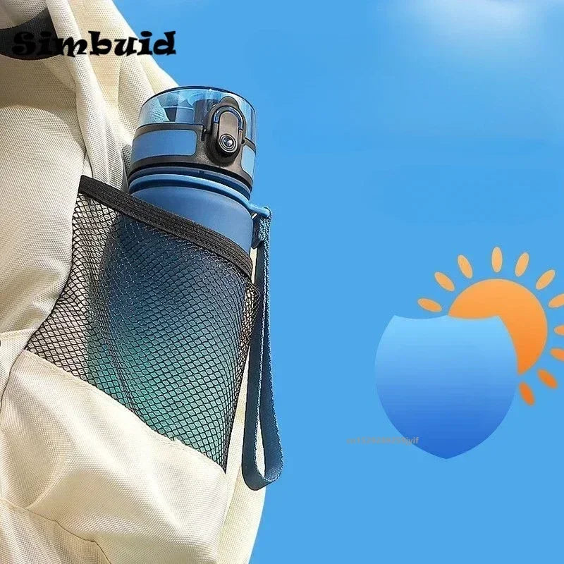 Botella de agua deportiva de gran capacidad de 1 litro, a prueba de fugas, de plástico, colorida, ideal para beber al aire libre, viajes, gimnasio, fitness, etc.
