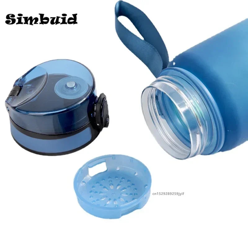 Botella de agua deportiva de gran capacidad de 1 litro, a prueba de fugas, de plástico, colorida, ideal para beber al aire libre, viajes, gimnasio, fitness, etc.