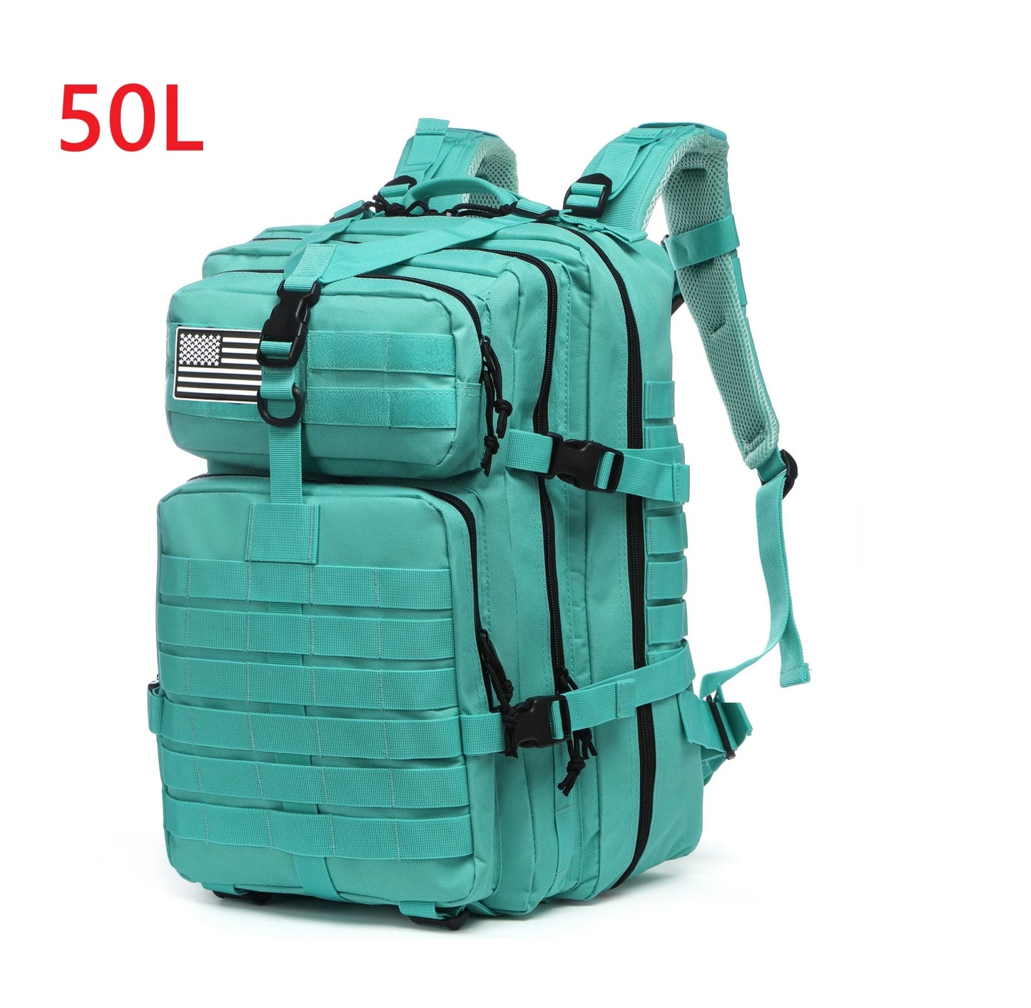 Mochila táctica de nailon resistente, impermeable, de 25 l/50 l, para deportes de trekking, pesca, caza, acampada y senderismo, ideal para exteriores.