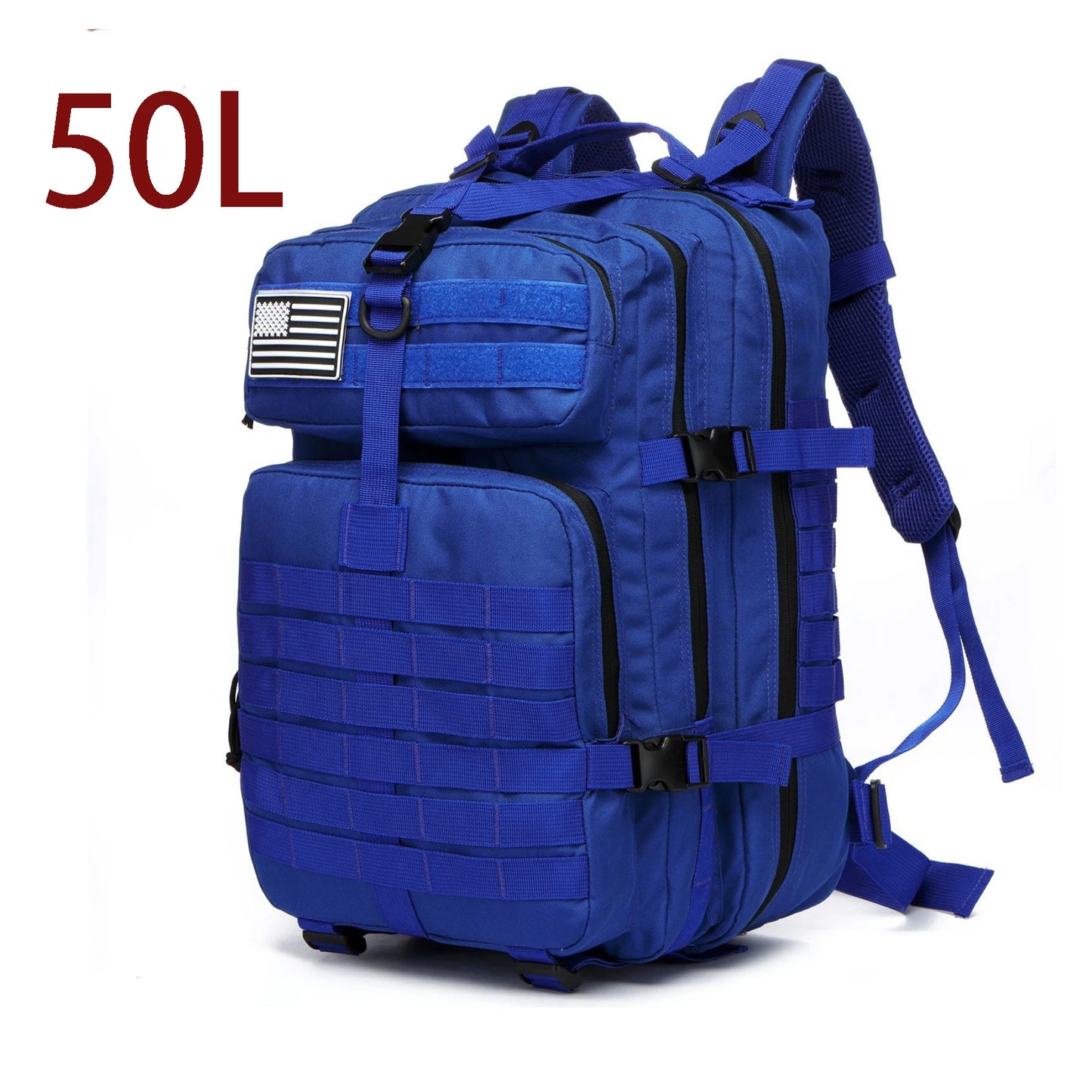 Mochila táctica de nailon resistente, impermeable, de 25 l/50 l, para deportes de trekking, pesca, caza, acampada y senderismo, ideal para exteriores.