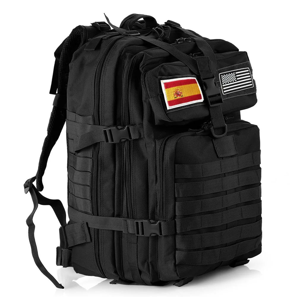Mochila táctica de nailon resistente, impermeable, de 25 l/50 l, para deportes de trekking, pesca, caza, acampada y senderismo, ideal para exteriores.