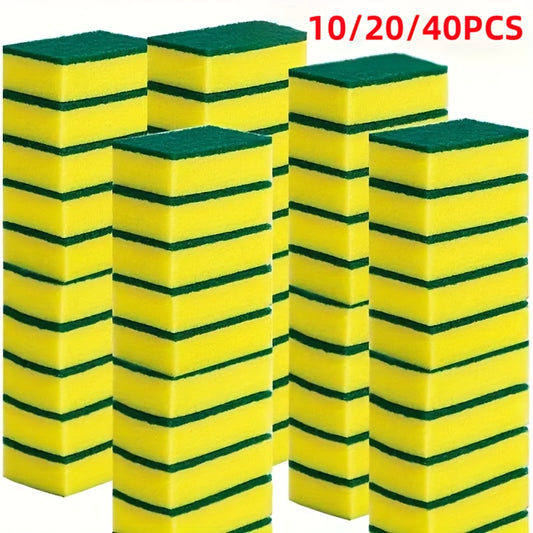 10/20/40 esponjas de limpieza de cocina, paños para lavar platos, esponjas de limpieza multifuncionales, paños de limpieza de doble cara para el hogar, esponjas para lavar platos de cocina de alta gama, esponjas antirayaduras duraderas, súper absorbentes