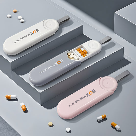 1 pastillero portátil para medicamentos y vitaminas, ideal para viajes.