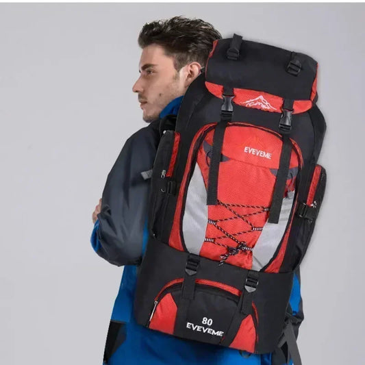 Mochila de 80L para acampar, senderismo, deportes al aire libre, viajes, impermeable, para hombre, escalada, montañismo, pesca